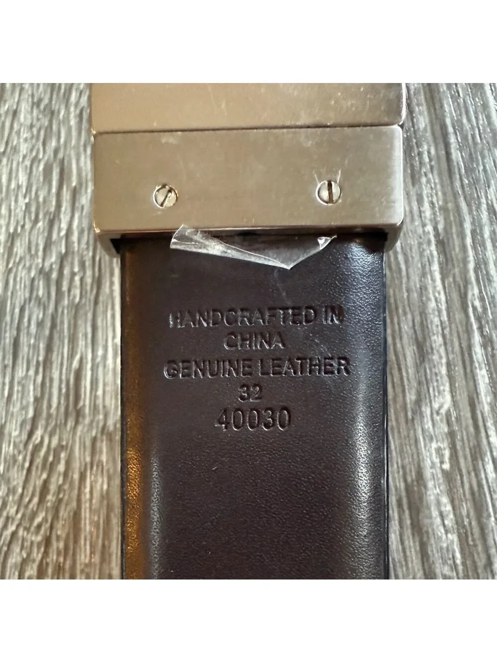 Men's Black Leather Belt Size 32